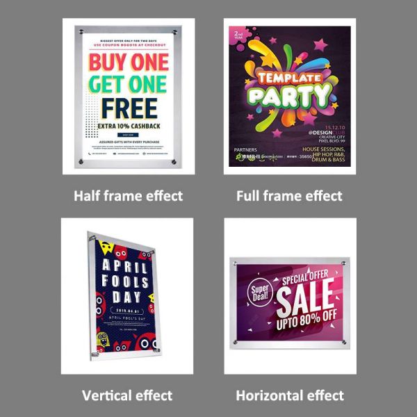 Acrylic Document Presentation Magnetic A4 Document Holder