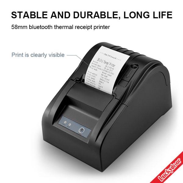 2inch Barcode Thermal Transfer Label Printer 58mm Roll POS Thermal Receipt Printer