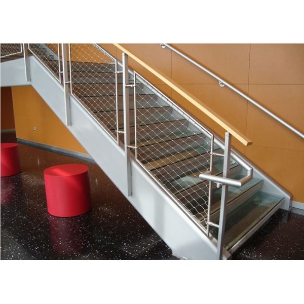 Silver Stainless Steel Ferrule Rope Mesh For Protection Free Sample