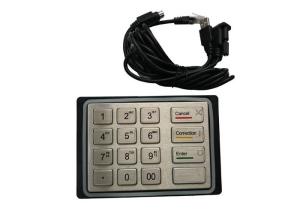 China PCI Stainless Steel ATM Machine Number Pad With 16 Keys & Braille Symbol on sale