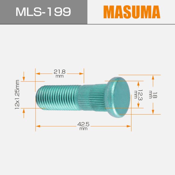 MLS-199 MASUMA Brass Bolt for SUZUKI CULTUS Car 09119-12008 09119-12012 Wheel Nut RA21S
