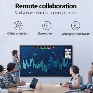 Multi touch screen smart board mobile stand classroom digital whiteboard intelligent interactive flat panel for teaching
