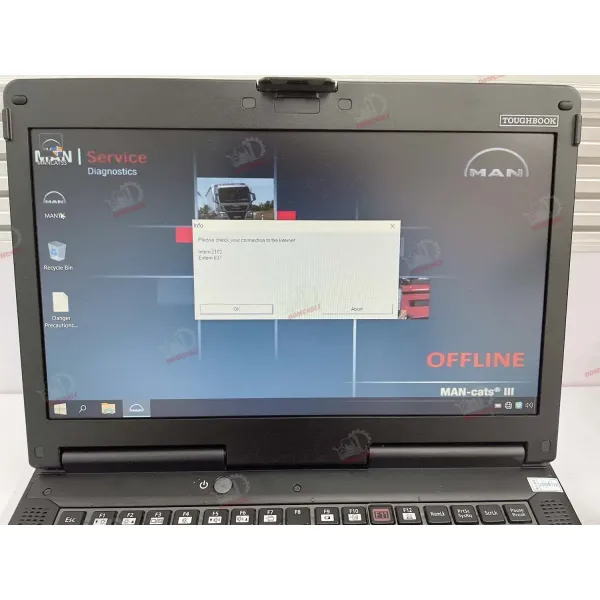 For MAN DIAGNOSTIC TOOL TRUCK INTERFACE Parameter Programming Device WLAN Calibration Monitoring for (M-A-N-CATS3)+CF53 Laptop