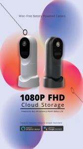 Outdoor 1080P Wide Angle Security Camera , IP Network Camera Wire Free Battery