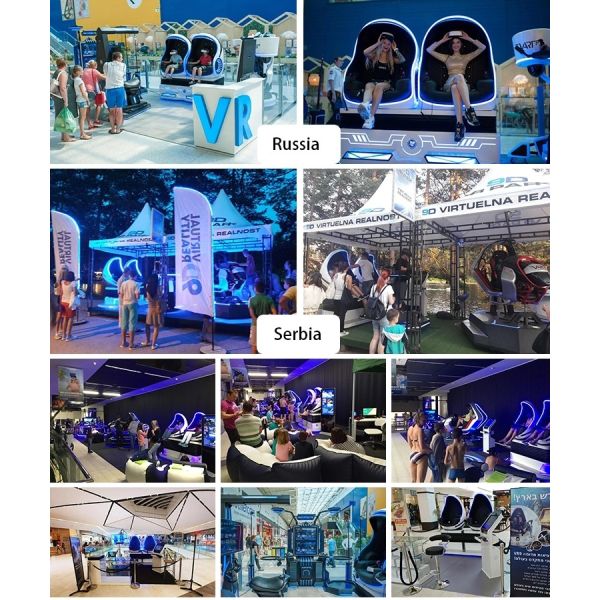 Attractive 9D VR Cinema Egg Shape VR Chair Simulation Rides Single / Double / Triple Seats