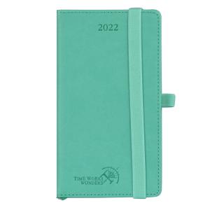 China Green Spiral Pocket Size Weekly Planner 3.5'' X 6.5'' PU Softback on sale