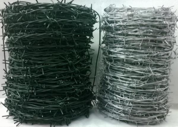 Galvanized PVC Coated Barbed Wire with Optimal 20g/m2-200g/m2 Zinc Coating
