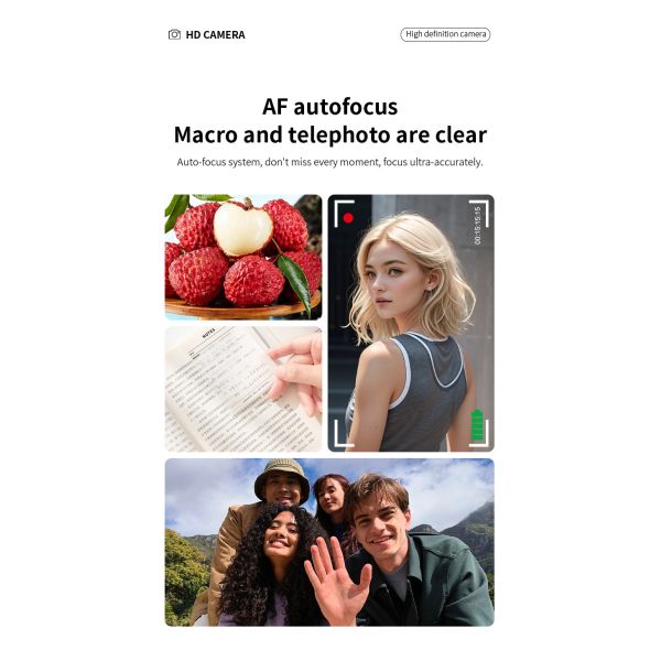 Compact Digital Camera Camcorder Point And Shoot 4K Ultra HD 44MP