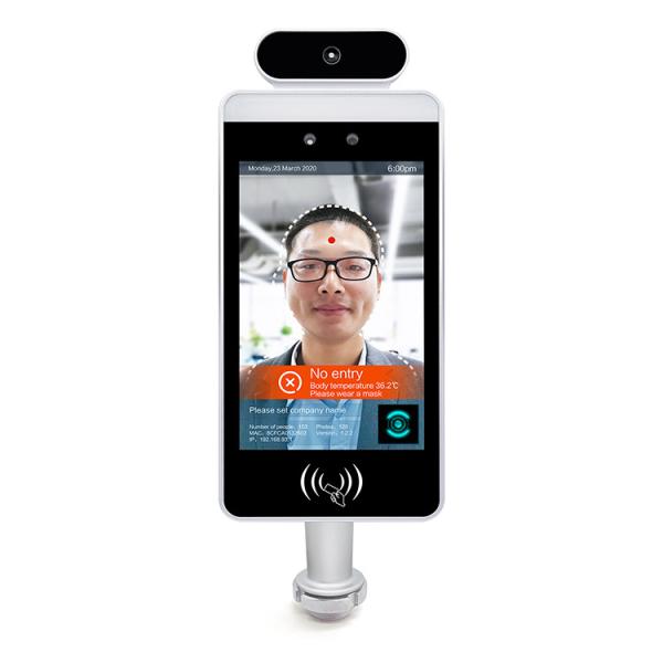 Quality 2MP IR Face Recognition Attendance Machine With Temperature for sale