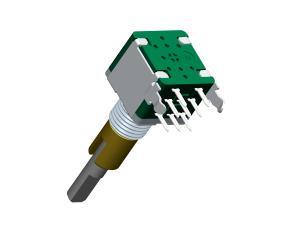 Wholesale Rotary encoder EC11 double metal shaft 15 pulse incremental rotary encoder for car audio digital from china suppliers