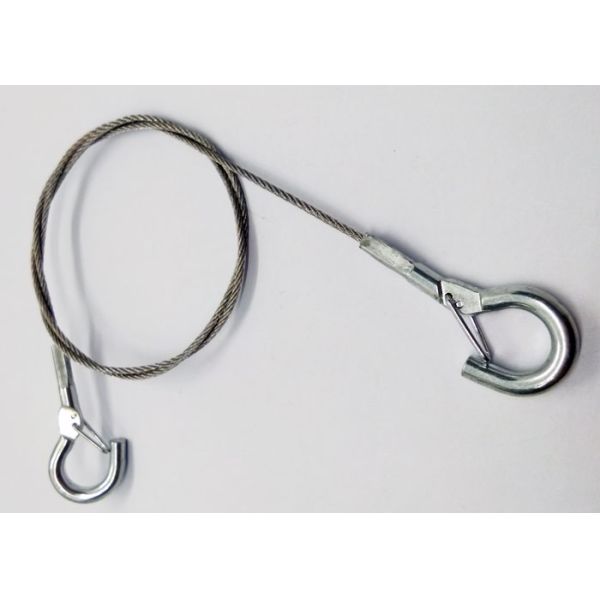 High Tensile Stainless Steel Wire Rope Sling 1/16 With Double Spring Hook