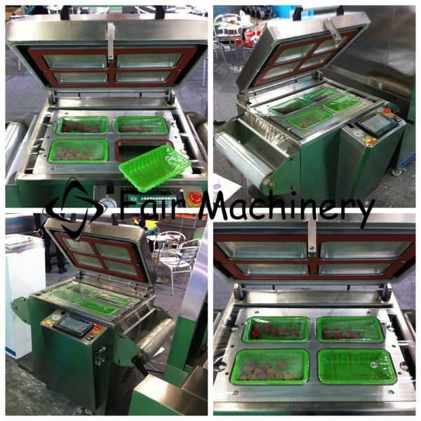 SGS PLC 2BPM Industrial Vacuum Sealing Machine Packing For Vegetables 50Hz