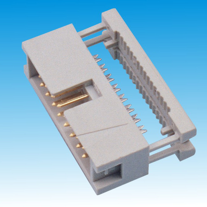 2.54mm Pitch Box Header Connector IDC Type Mounting Ear Signal Transmission
