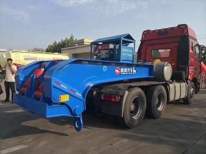 China 12R22.5 Detachable Gooseneck Semi Trailer 70T Removable Gooseneck Truck on sale