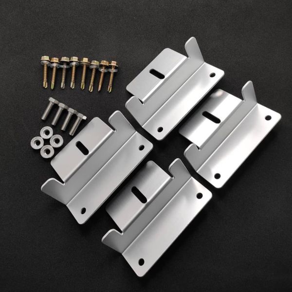 Natural Silver or Black Hot-dip Galvanized Solar Panel Mounting Z Bracket Kit for RV System