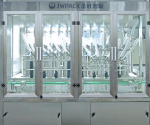 China 12 Head Disinfectant Liquid Detergent Filling Machines System 1-5L 2500 BPH Hazardous Packaging on sale
