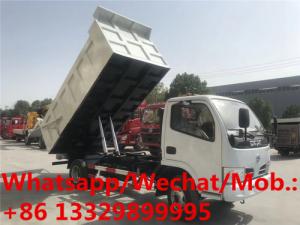 China bottom price diesel 6 wheel dongfeng truck new small hydraulic tipping box truck 3 ton for sale, dump truck for sale on sale
