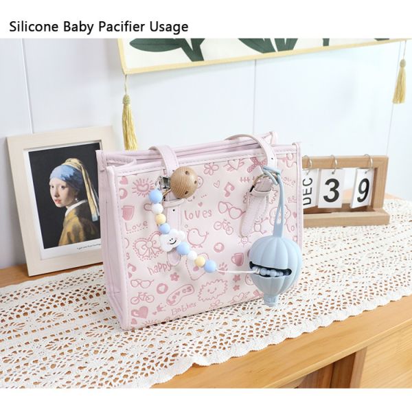 Hot Air Balloon Silicone Pacifier Case , Eco Friendly Dummy Holder Case OEM