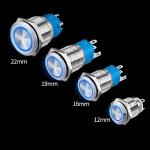 16mm Cut-out Size Lighting Push Button Switch with 1A Current Rating for