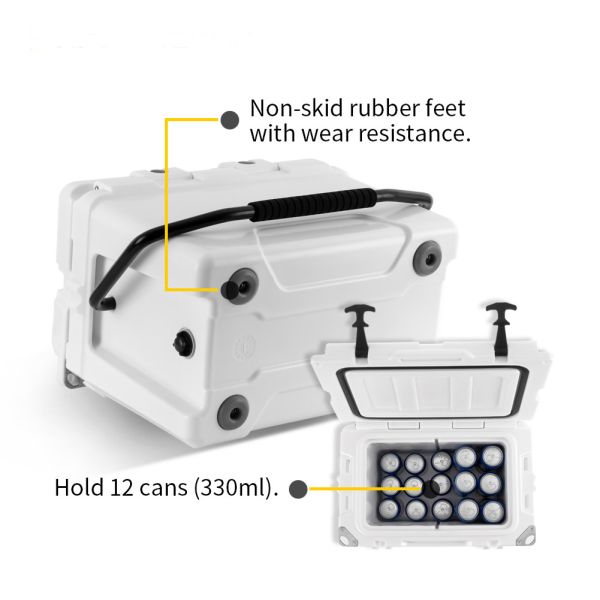 Hard Rotomolded Ice Box Cooler Outdoor 25QT Picnic Fishing