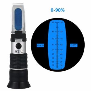 China Handheld Wide-range 0-90% Brix Refractometer Honey Sugar Content Specific Measurement Tool use of Sugar Food Fruit Bever on sale