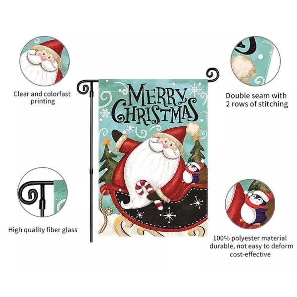 Outdoor Seasonal Decorative Garden Flags 12x18 In Double Side