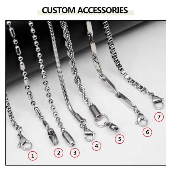 Metal Dog Tag Necklace Pendant Stainless Steel Alloy Enamel Flag Dog ID Tags