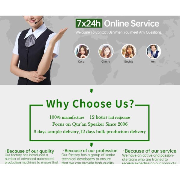 ABS 18 Reciters Portable Led Light Equantu Quran Player