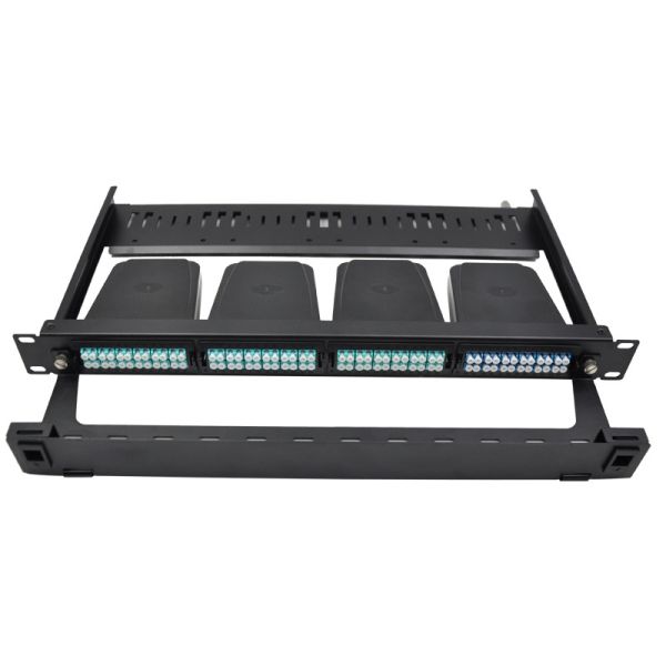 1U Rack Mount MPO-LC Cassette Adapter Panel with 96F Fiber Count Size 430*338.5*43.6mm
