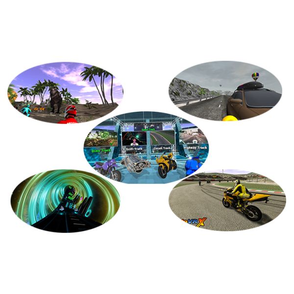 Dynamic Platform 9D VR Motorcycle Simulator With Deepoon Glasses