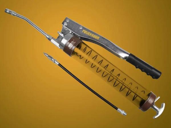 Quality Transparent Rod Hand Grease Gun Hand Pump Mouth Shape Simple Operation for sale