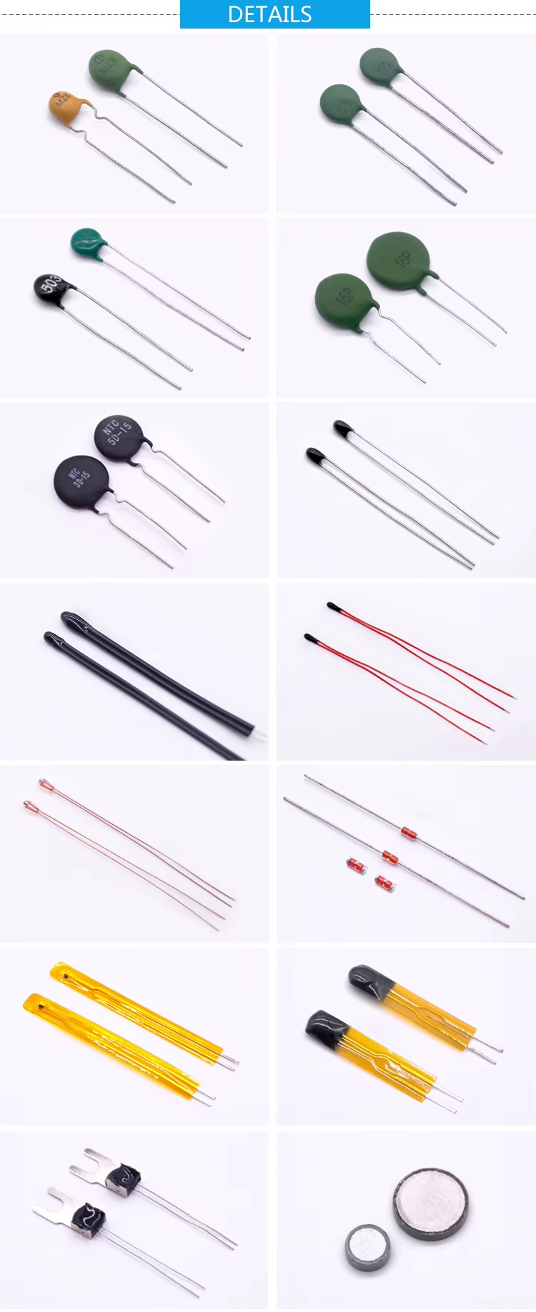 D1052 80C 90C 100C 100 Ohms For Industrial Inverter Cross Screw On PTC thermistor Limit Temperature Sensor PTC Thermistor