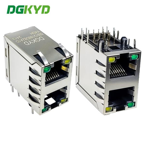 RJ45 multi port connector 2X1 8P8C with light strip shielding DGKYD59212188DB2A1