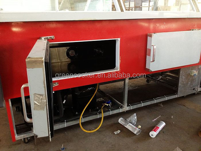 Fish Meat Seafood Display Table Refrigerator Showcase For Supermarket Congelador Horizontal