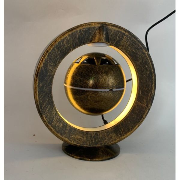 360 rotating led light magnetic levitation floating wireless bluetooth speaker for gift