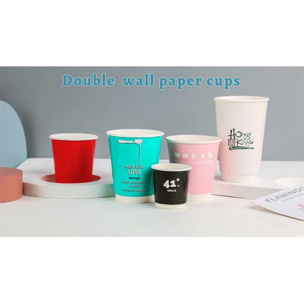Glossy Lamination Cold Drinking Cups Disposable Paper Products Single Wall