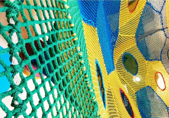 Colorful Nylon Nest Climbing Net For Playground
