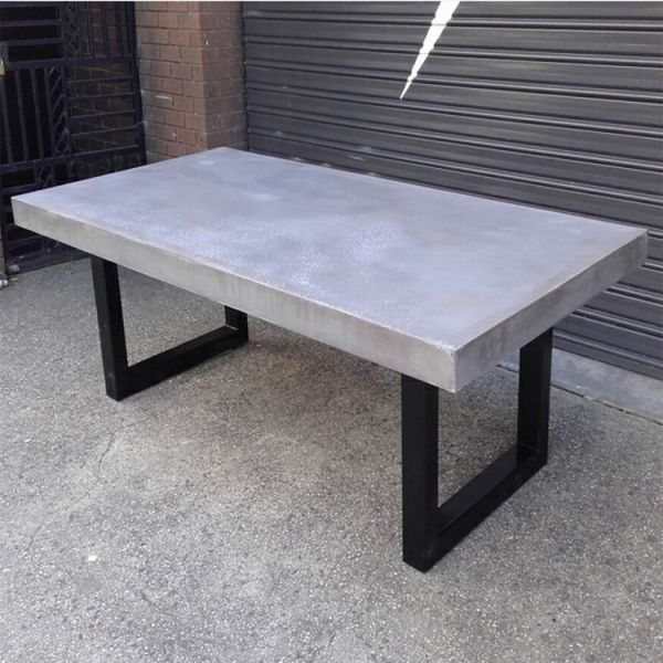 High Quality Sturdy GRC Tables Garden Concrete Furniture Table Sets In Rectangular Round Shapes