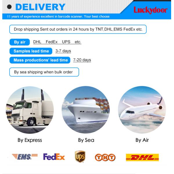 Fast Scanning Drop Resistance 1D Handheld Rs232 Usb Com Ps2 Wired Laser bar Code Reader Barcode Scanner with Stand