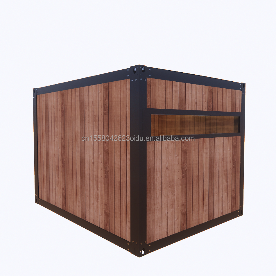 10ft Mini Prefab Modular Mobile Shipping Container Small Size Office House with 50/75/100mm Wave Sandwich Panel Walls