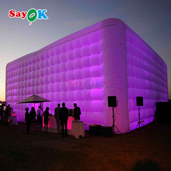 Portable Cube Colorful Light Tents Inflatable LED Tent For Outdoor Events Party Wedding