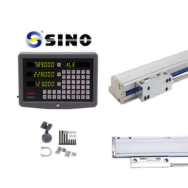SINO DRO SDS6-3V 3 Axis Digital Readout System With TTL Linear Encoder Ruler For Lathe Milling Machine