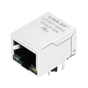 Wholesale 1x10/100Mbps RJ45 Modular Jack 13F-64GYD2SNW2NL With Transformer from china suppliers