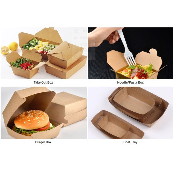 Disposable Cardboard Burger Paper Lunch Box Machine With Automatic Collector