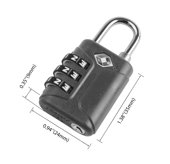 Integrated Small Combo TSA Travel Locks For Airways Luggage