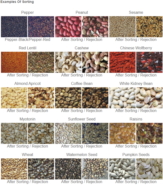 CCD Grain Color Sorting Machine 220V 50Hz 0.6Mpa