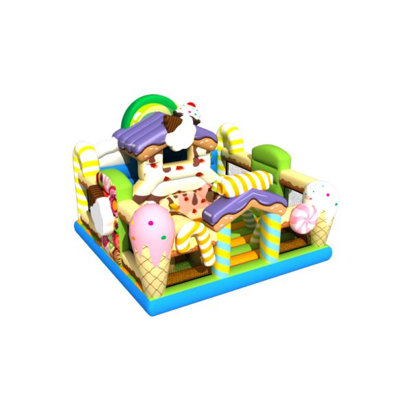 Inflatable Fun City PVC Candy Ice Cream Park Inflatable Bouncy Castle For Kids