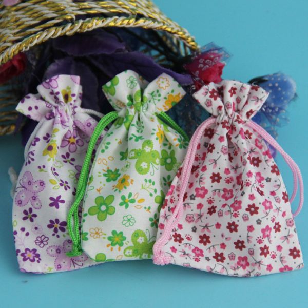 Colorful Drawstring Cotton Storage Bag Thick For Menstrual Cup Packing