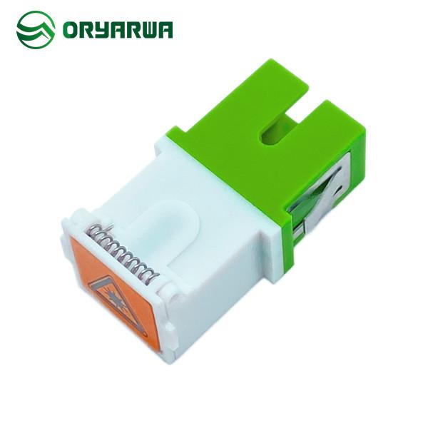 Quality FTTH FTTB Simplex Fiber Optic Adapter With Shutter for sale