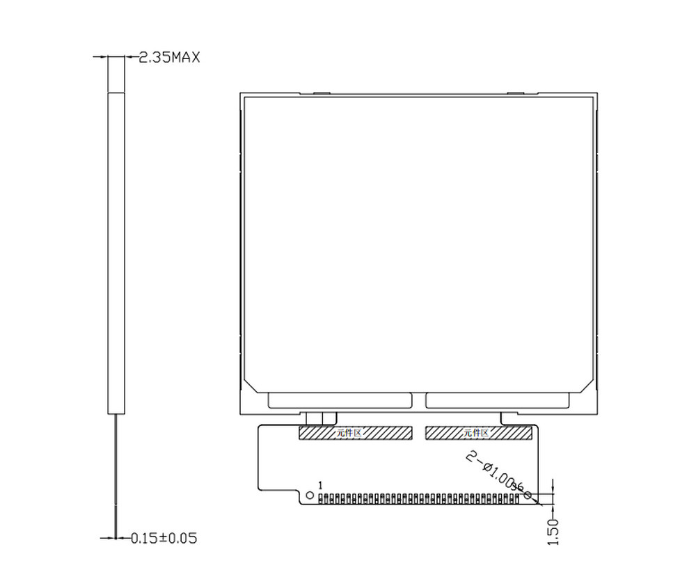 2.31inch LCD Display Module 36 Pin 320*240 QVGA MCU Interface